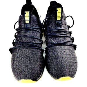 Puma NRGY Kids Running Sneakers Size 6C – Black & Yellow Athletic Boy's Shoes